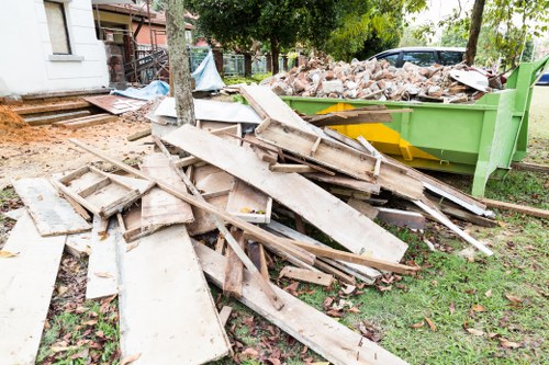 Home clearance team removing furniture