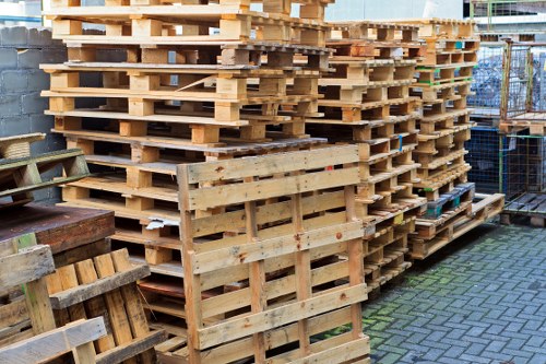 Company vehicle loaded for rubbish removal